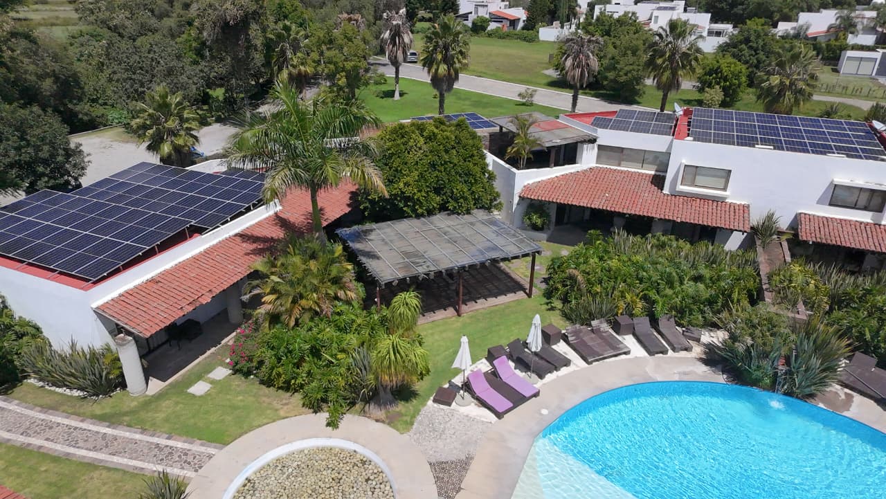 Instalación solar hotel Atlixco Puebla